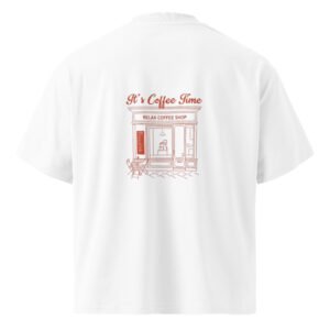 Oversized Unisex Bio-T-Shirt mit breitem Kragen